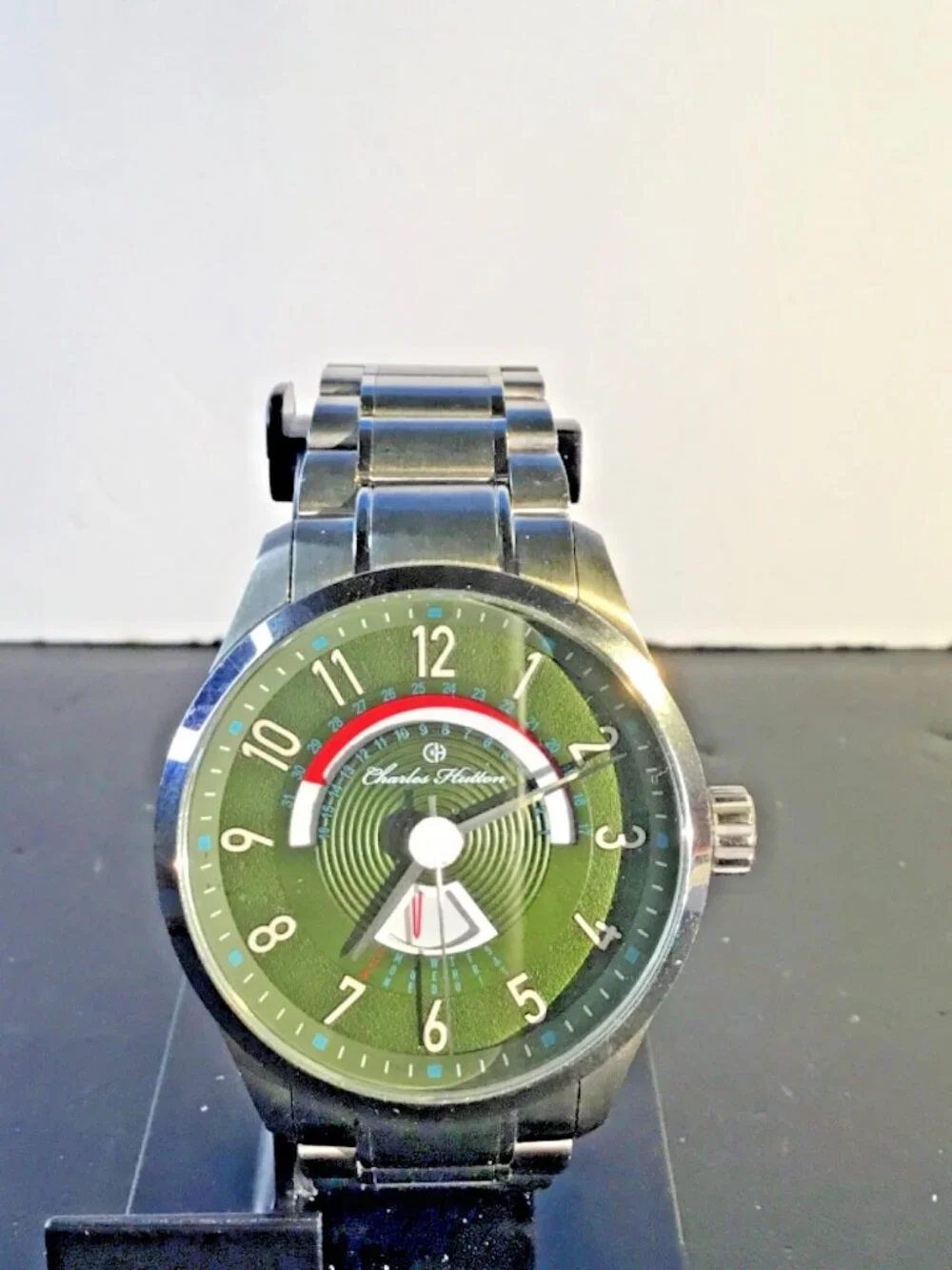 Charles Hutton Longbridge Men’s Watch – Stainless Steel – Day/Date – 42mm